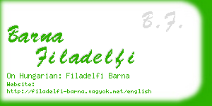 barna filadelfi business card